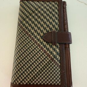 Polo Brown and beige Houndstooth Wallet